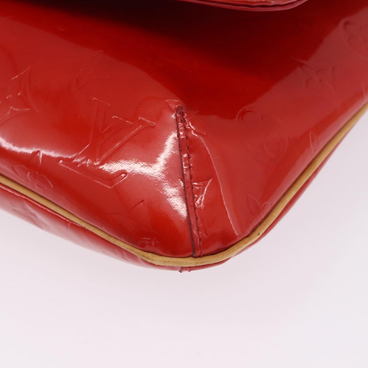 LOUIS VUITTON Monogram Vernis Thompson Street Bag Red M91094 LV Auth BA14781