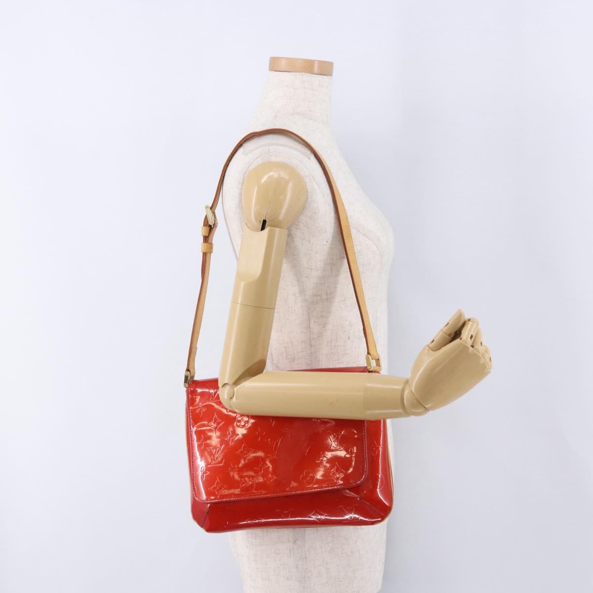 LOUIS VUITTON Monogram Vernis Thompson Street Bag Red M91094 LV Auth BA14781