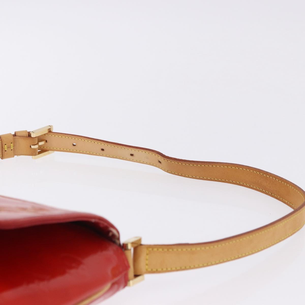 LOUIS VUITTON Monogram Vernis Thompson Street Bag Red M91094 LV Auth BA14781