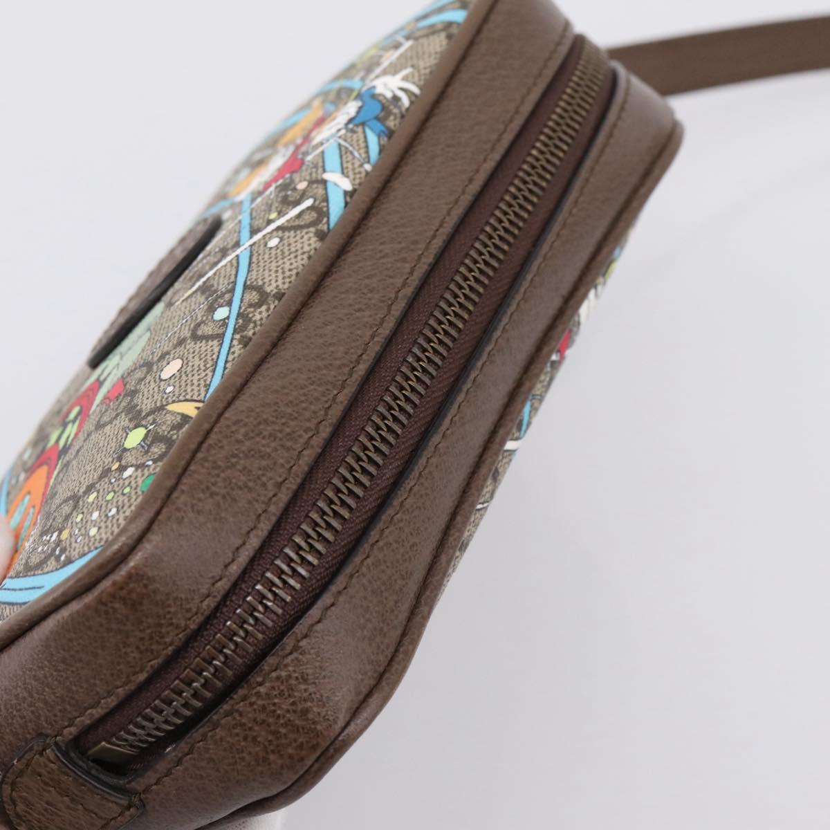 GUCCI GG Supreme Disney Donald Shoulder Bag PVC Beige 648124 Auth BA14784SAM