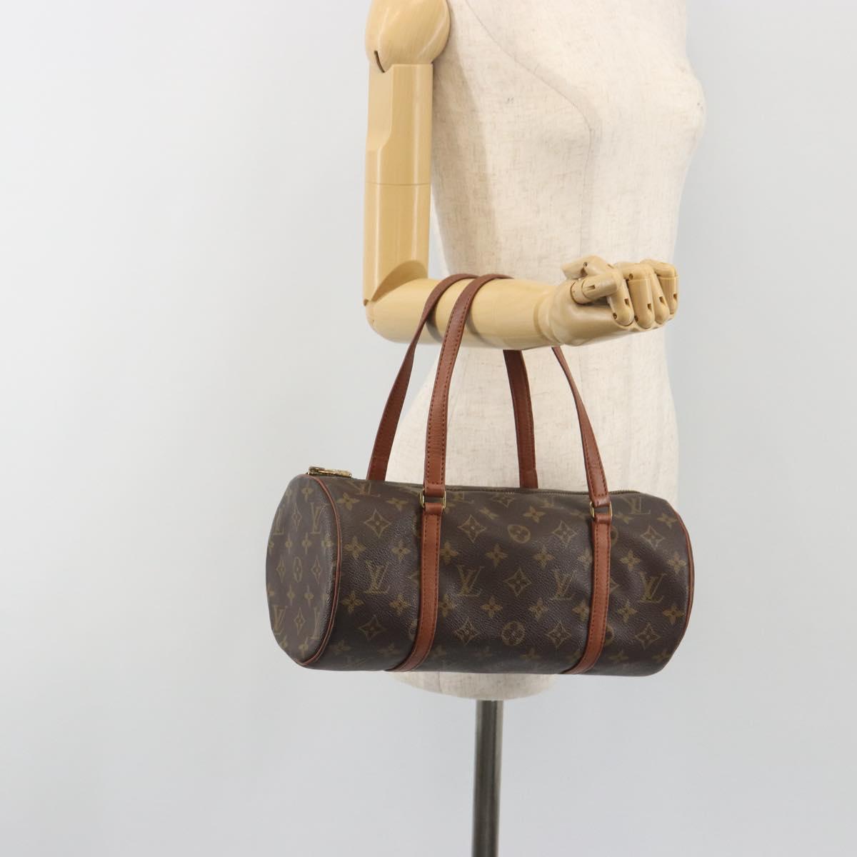 LOUIS VUITTON Monogram Papillon 30 Hand Bag M51385 LV Auth BA14788