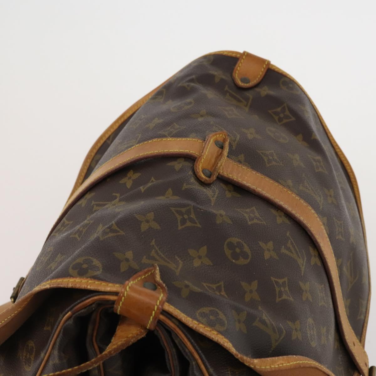 LOUIS VUITTON Monogram Saumur 35 Shoulder Bag M42254 LV Auth BA14790
