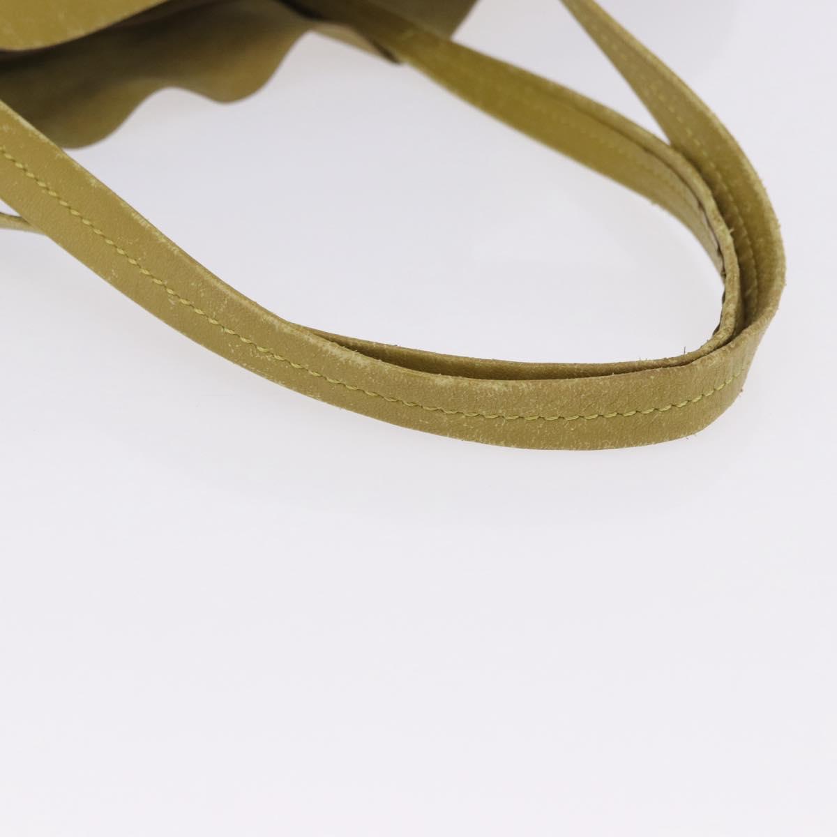 CELINE Horizontal Cabas Tote Bag Leather Khaki Navy Auth BA14793