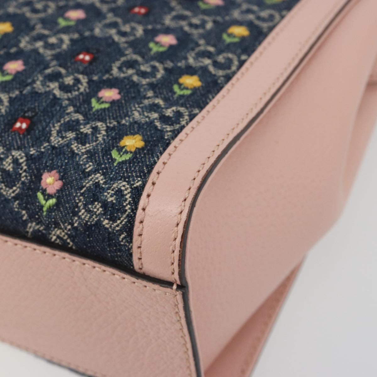 GUCCI GG Marmont Ofidia Hand Bag Denim 2way Blue 547551 Auth BA14795M