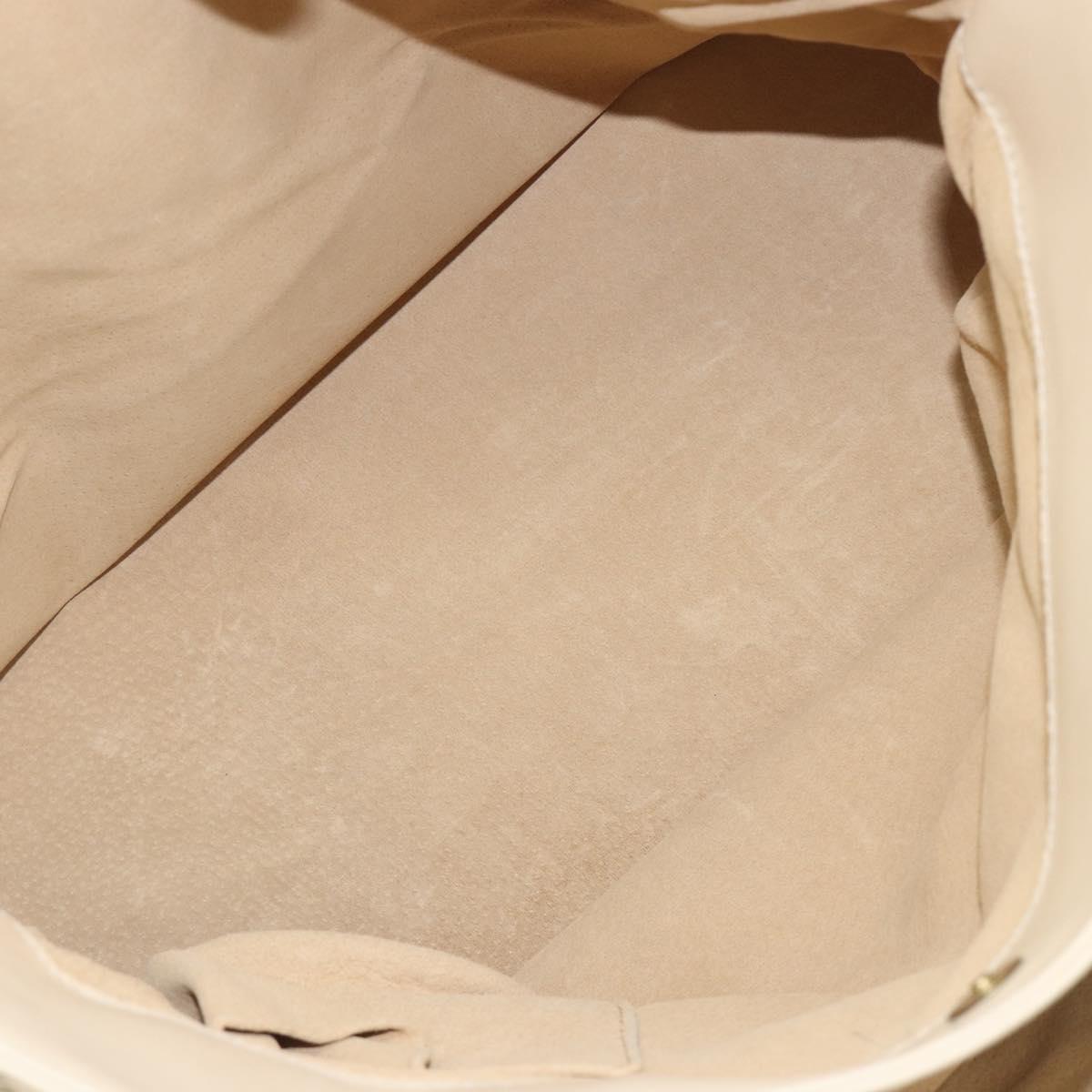 BOTTEGA VENETA INTRECCIATO Tote Bag Leather Ivory Gold Tone 171265 Auth BA14798V