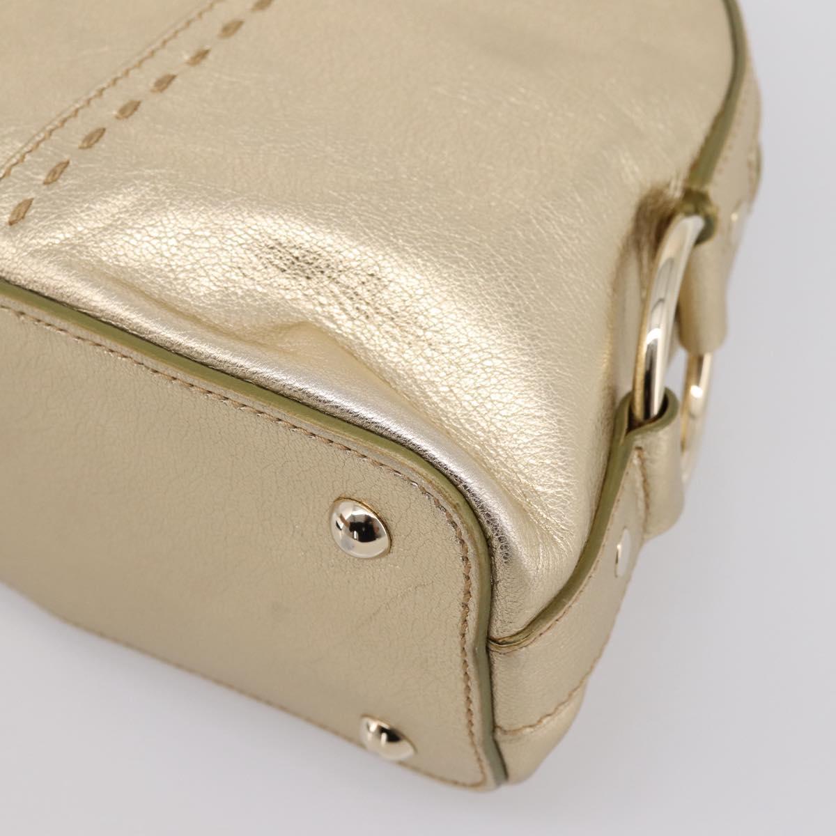 SAINT LAURENT Muse Hand Bag Leather Gold 160950 Auth BA14800V