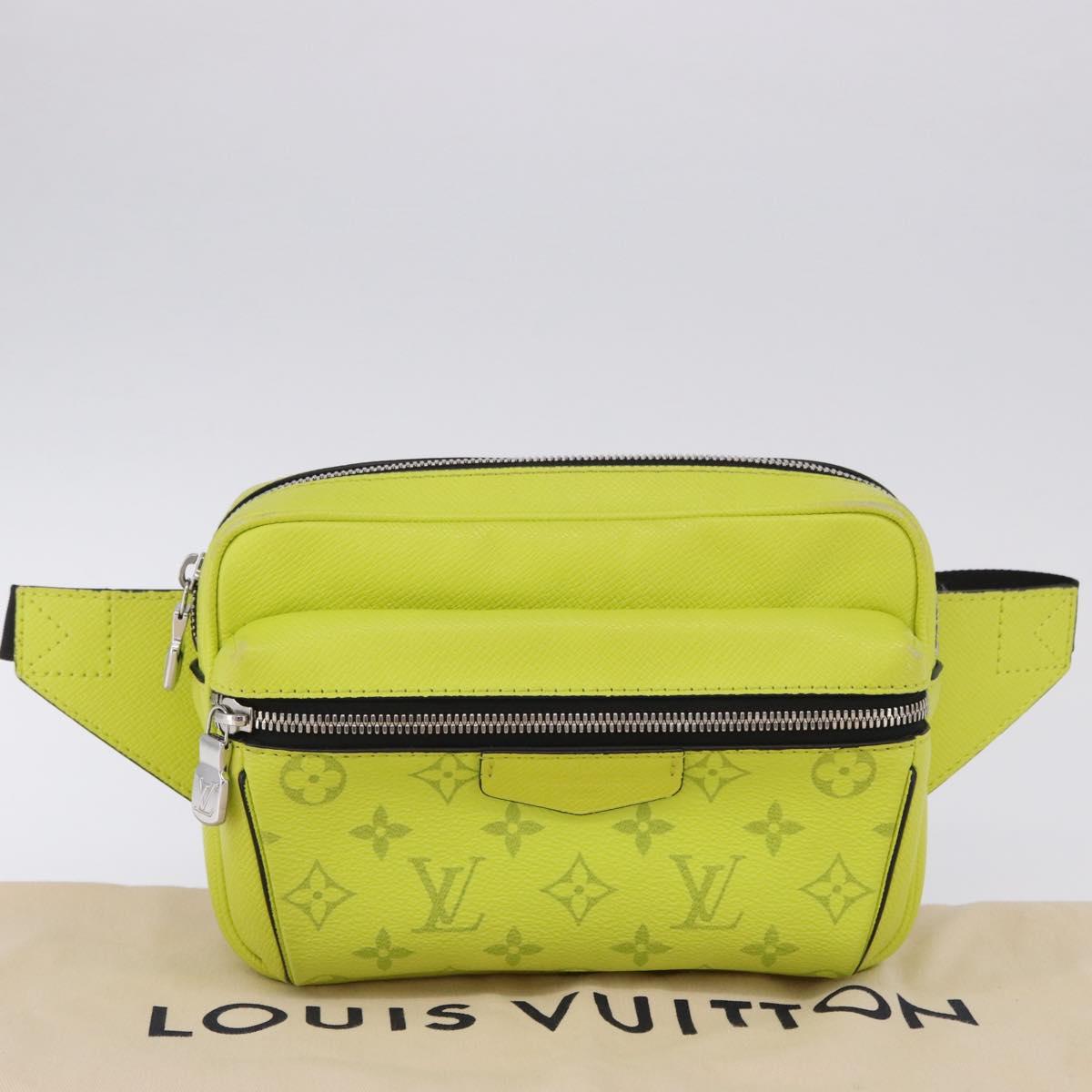 LOUIS VUITTON Taigalama Monogram Bum Bag Outdoor Jaune M30251 LV Auth BA14806M