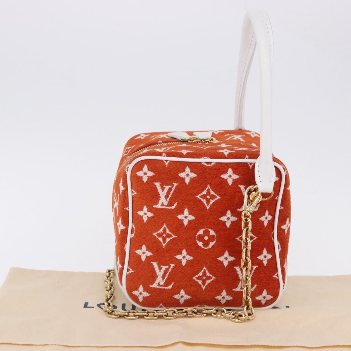 LOUIS VUITTON Monogram Jaguar LV Match Square Bag Orange M46212 Auth BA14807SAM
