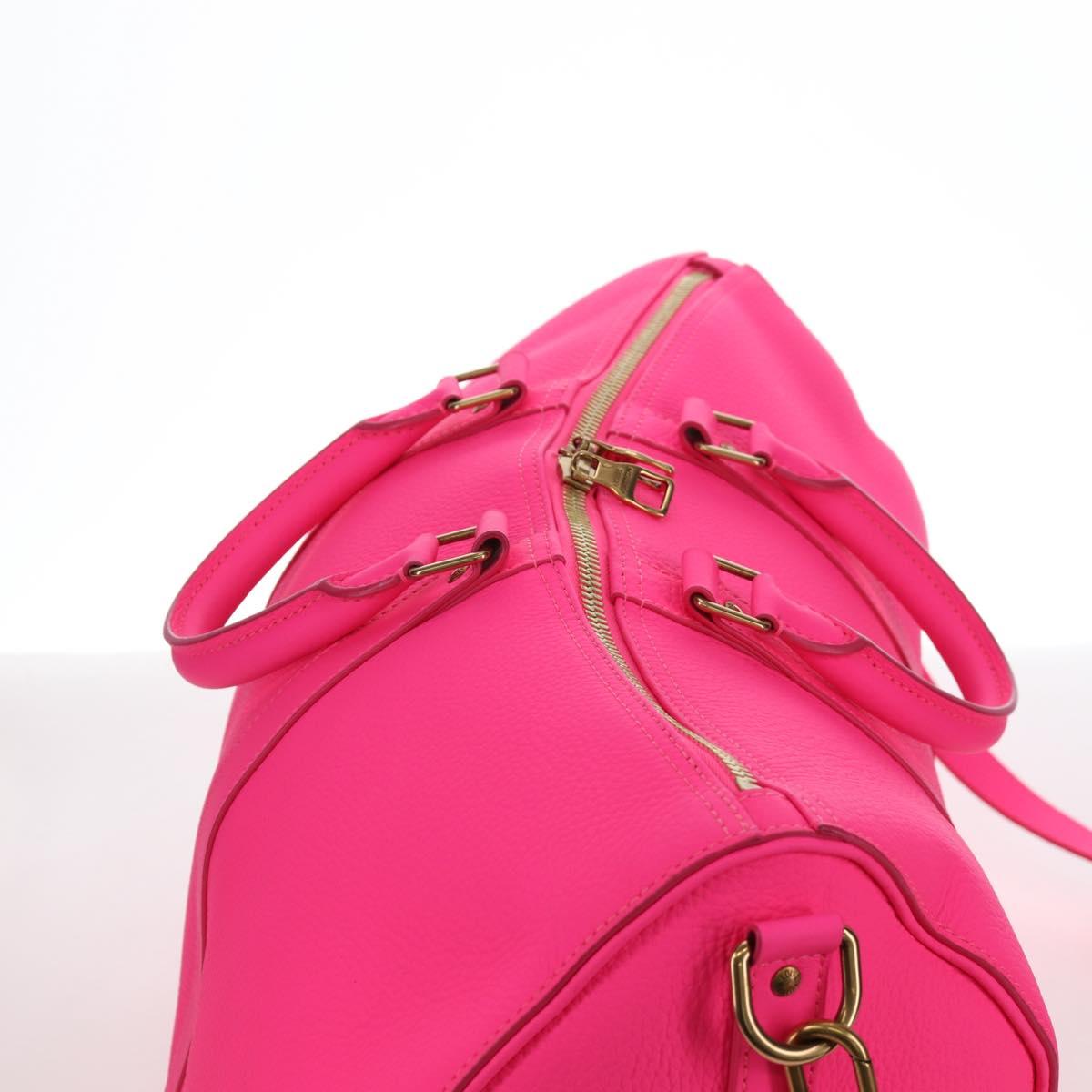 LOUIS VUITTON Keepall Bandouliere 50 Taurillon Fuchsia M56925 Auth BA14808SM