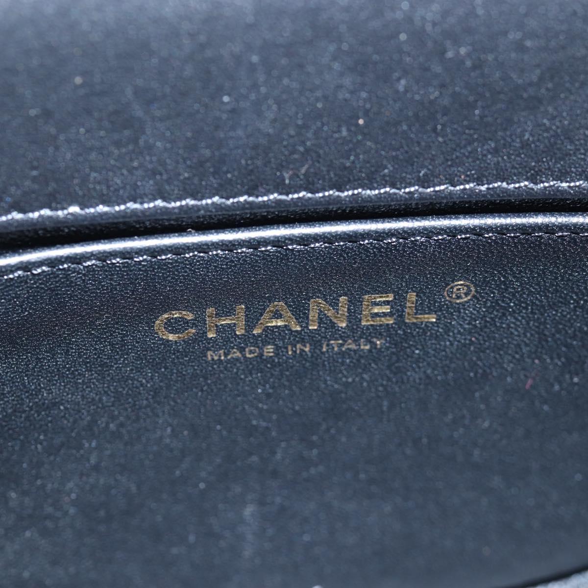 CHANEL Boy Chanel Chain Shoulder Bag Lamb Skin Black Gold CC Auth BA14817SAM