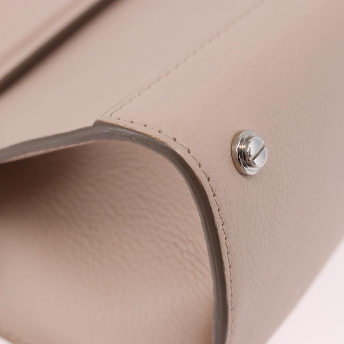 GIVENCHY Horizon Hand Bag Leather 2way Pink Silver Auth BA14820M