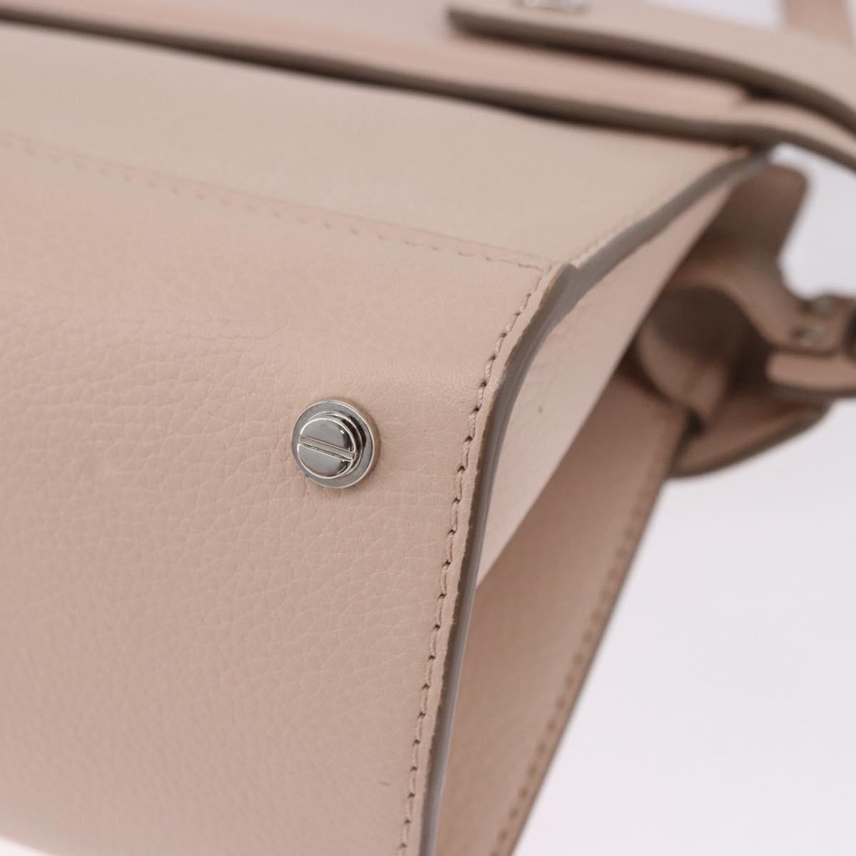 GIVENCHY Horizon Hand Bag Leather 2way Pink Silver Auth BA14820M