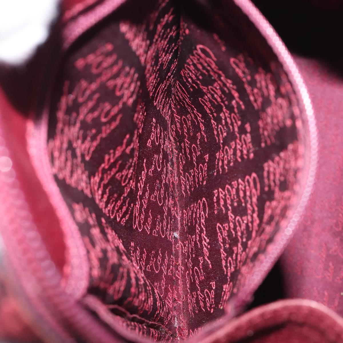 CARTIER Must Line Backpack Leather Bordeaux Gold Tone Auth BA14835