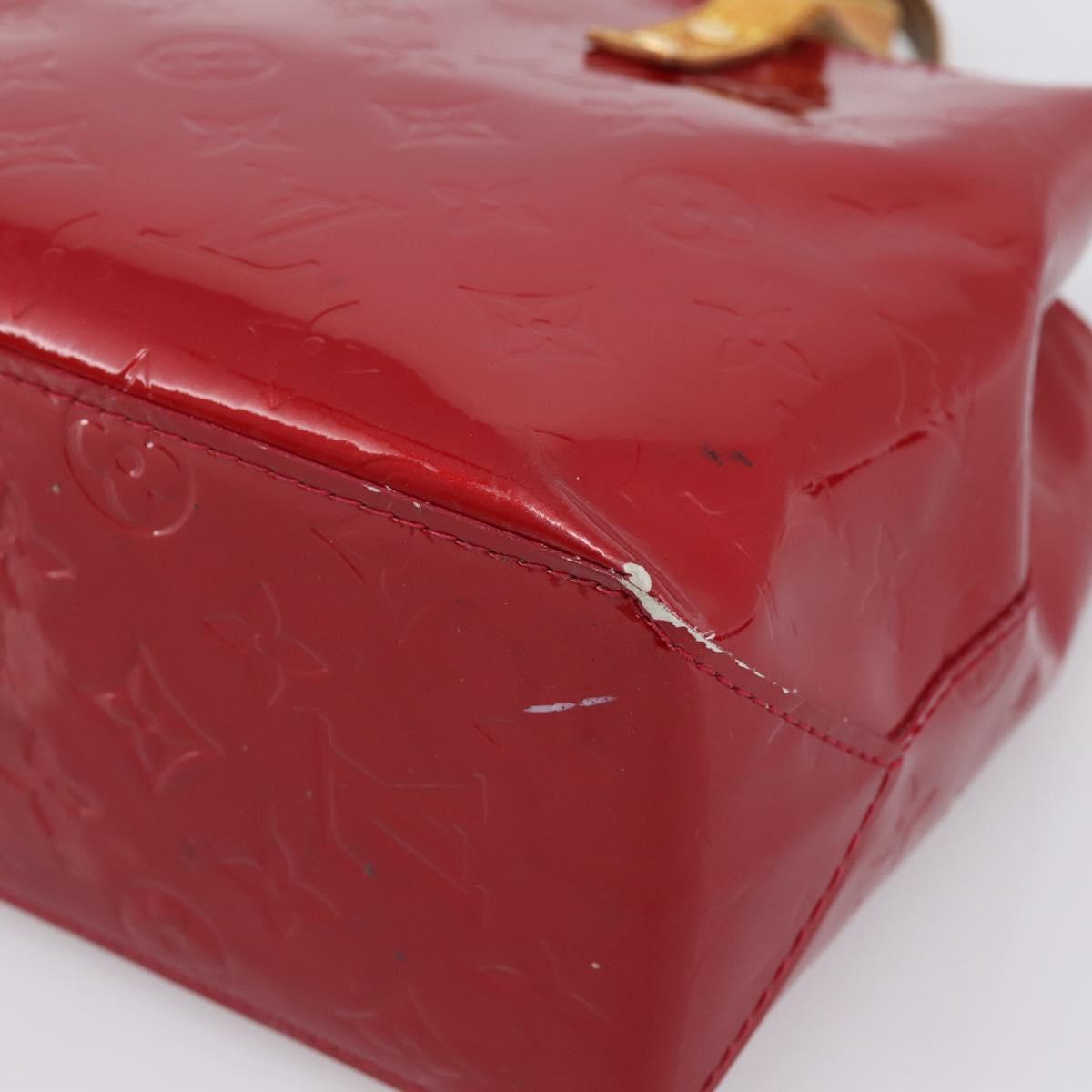 LOUIS VUITTON Monogram Vernis Reade PM Bag Pomme D'amour M91990 LV Auth BA14837