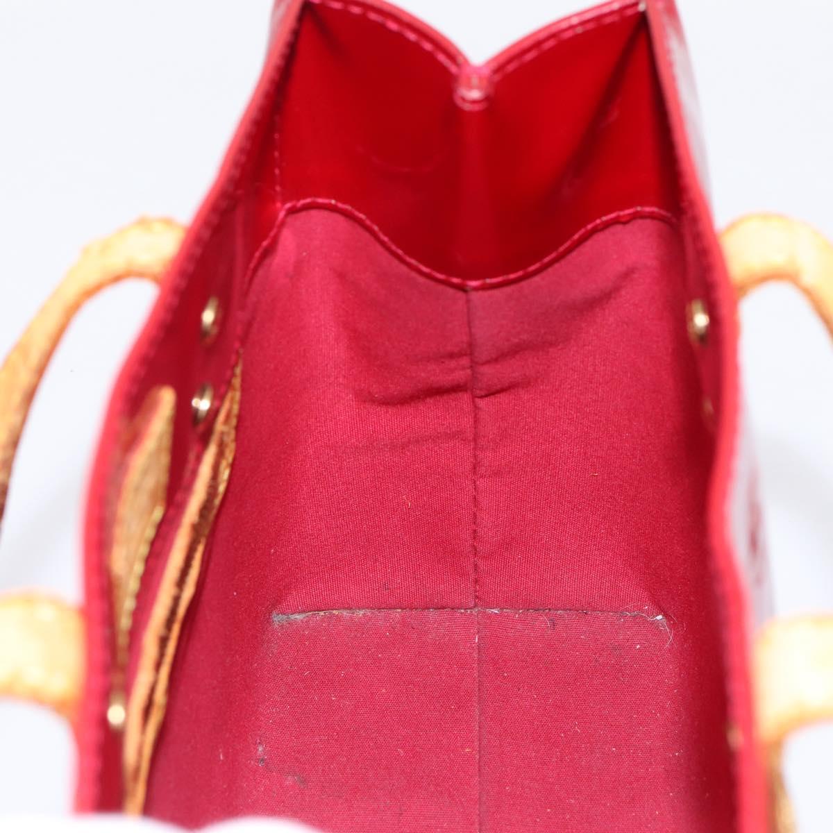 LOUIS VUITTON Monogram Vernis Reade PM Bag Pomme D'amour M91990 LV Auth BA14837