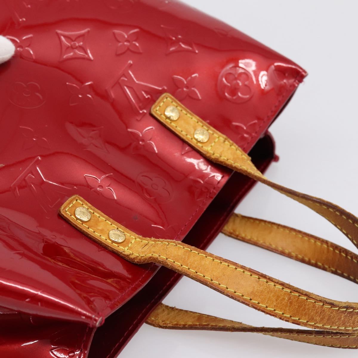 LOUIS VUITTON Monogram Vernis Reade PM Bag Pomme D'amour M91990 LV Auth BA14837