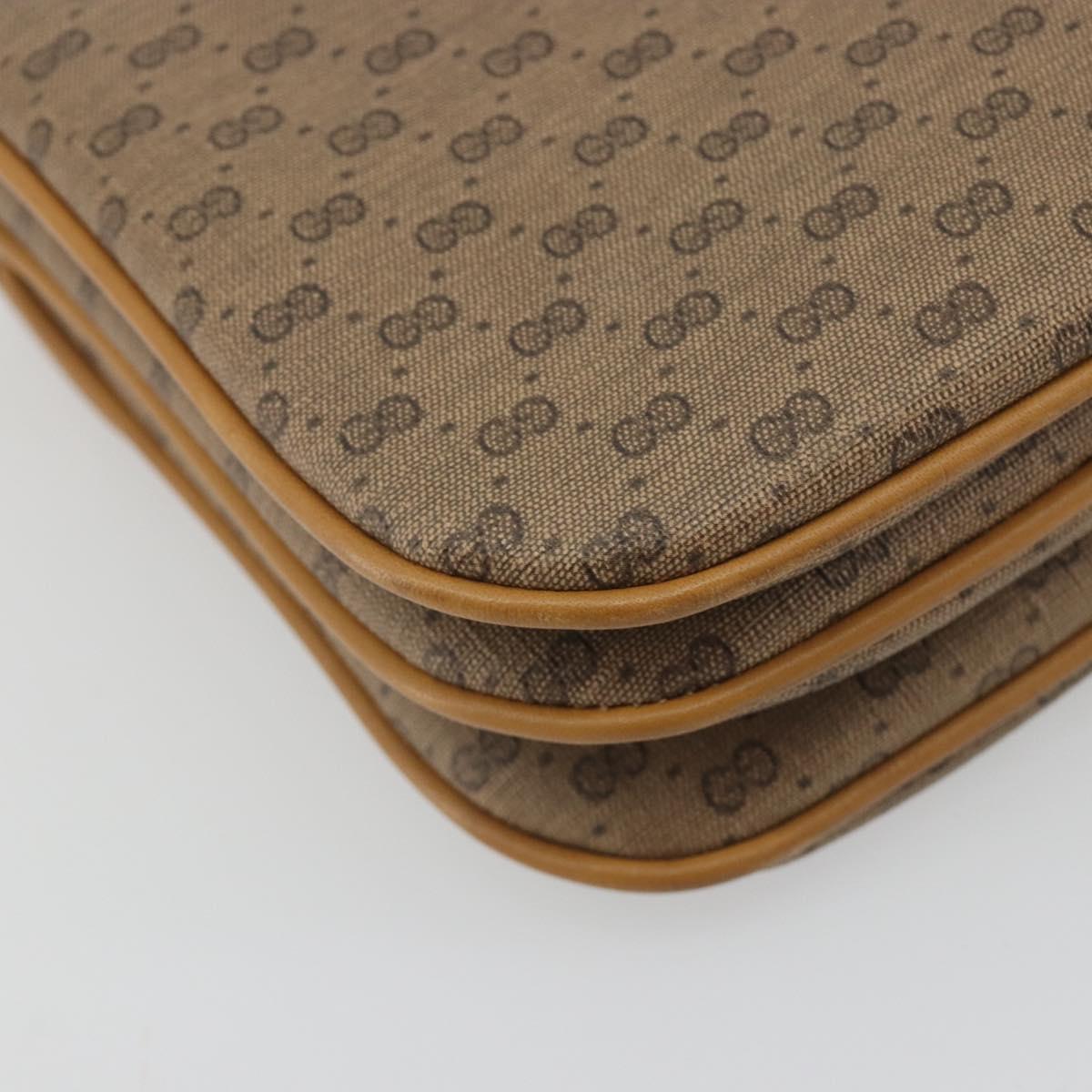 GUCCI Micro GG Shoulder Bag PVC Beige Gold Tone 004 106 0024 Auth BA14839A