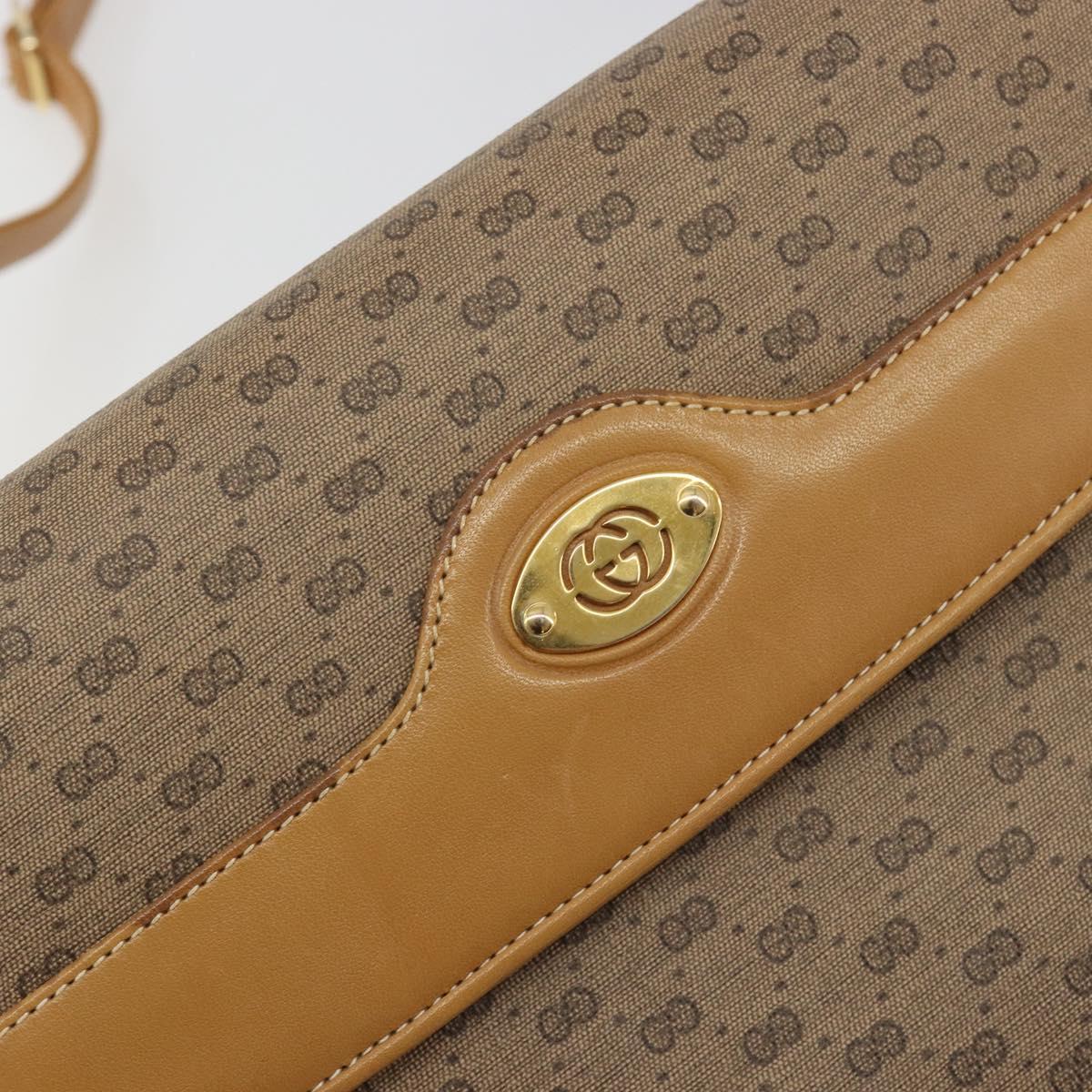 GUCCI Micro GG Shoulder Bag PVC Beige Gold Tone 004 106 0024 Auth BA14839A