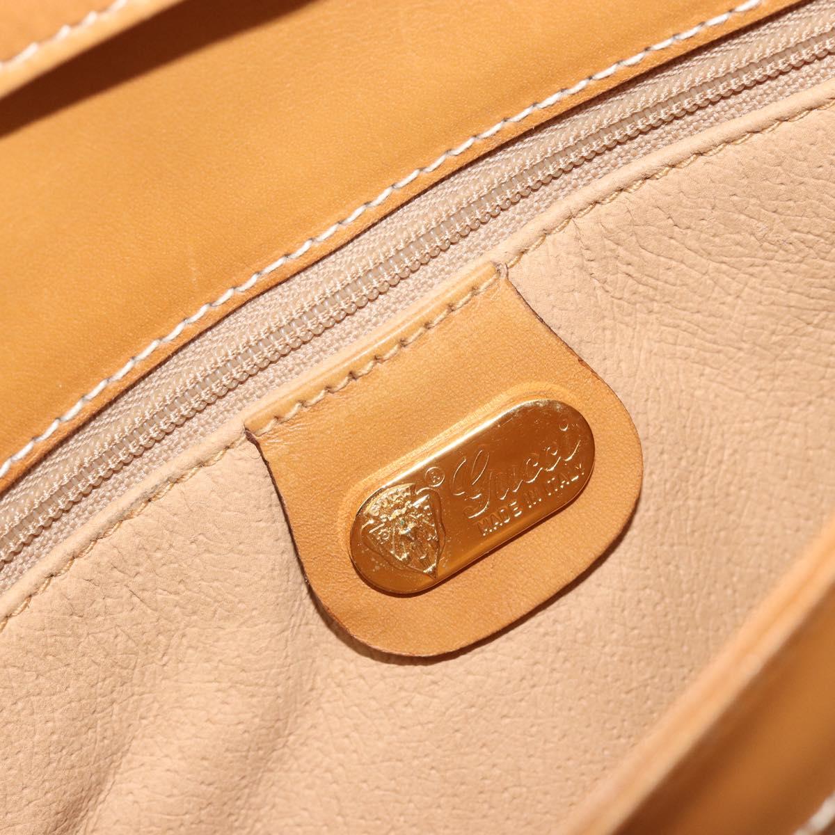 GUCCI Micro GG Shoulder Bag PVC Beige Gold Tone 004 106 0024 Auth BA14839A
