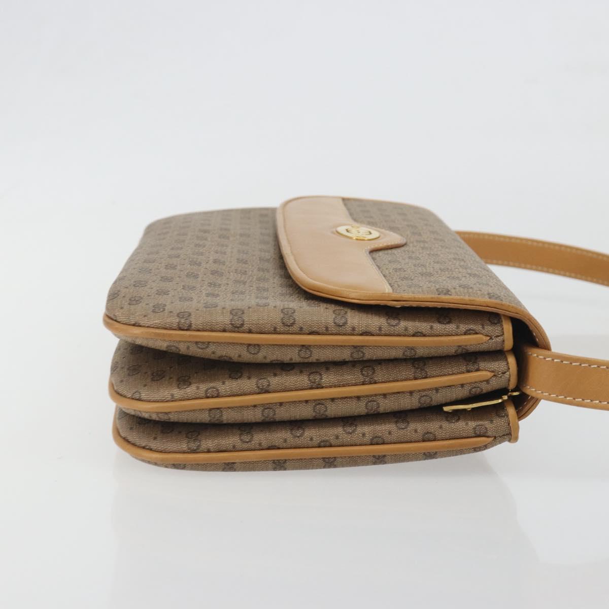 GUCCI Micro GG Shoulder Bag PVC Beige Gold Tone 004 106 0024 Auth BA14839A