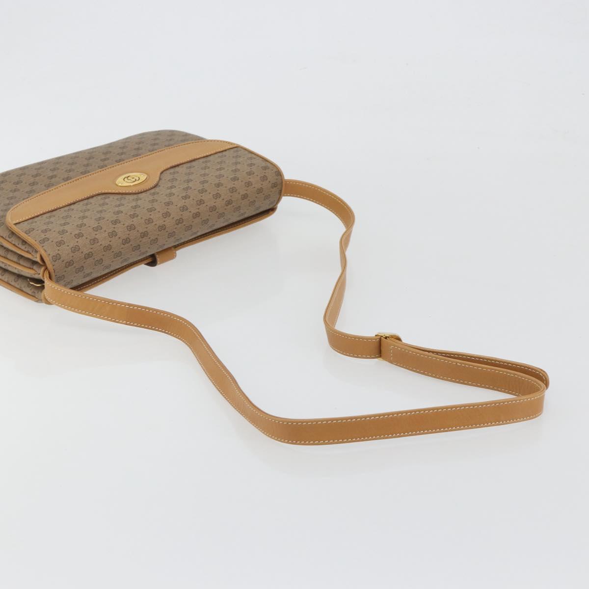 GUCCI Micro GG Shoulder Bag PVC Beige Gold Tone 004 106 0024 Auth BA14839A