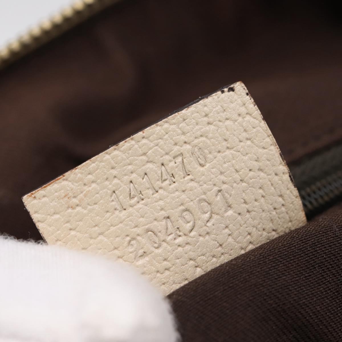 GUCCI GG Canvas Abbey Tote Bag Beige Gold Tone 141470 Auth BA14840