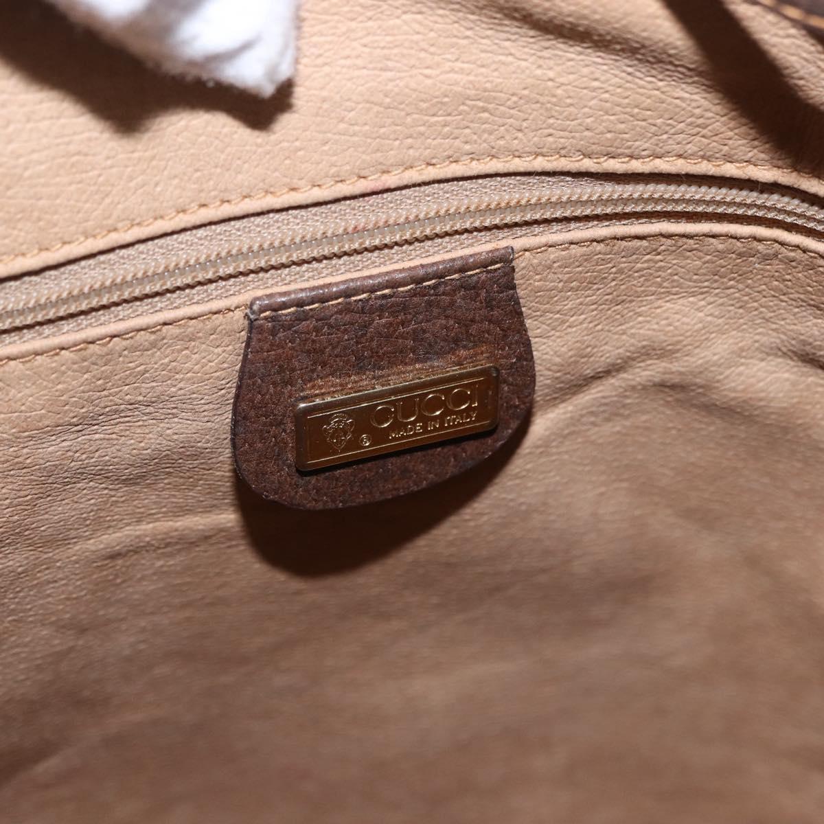 GUCCI GG Supreme Shoulder Bag PVC Beige Gold Tone 001 084 0853 Auth BA14846