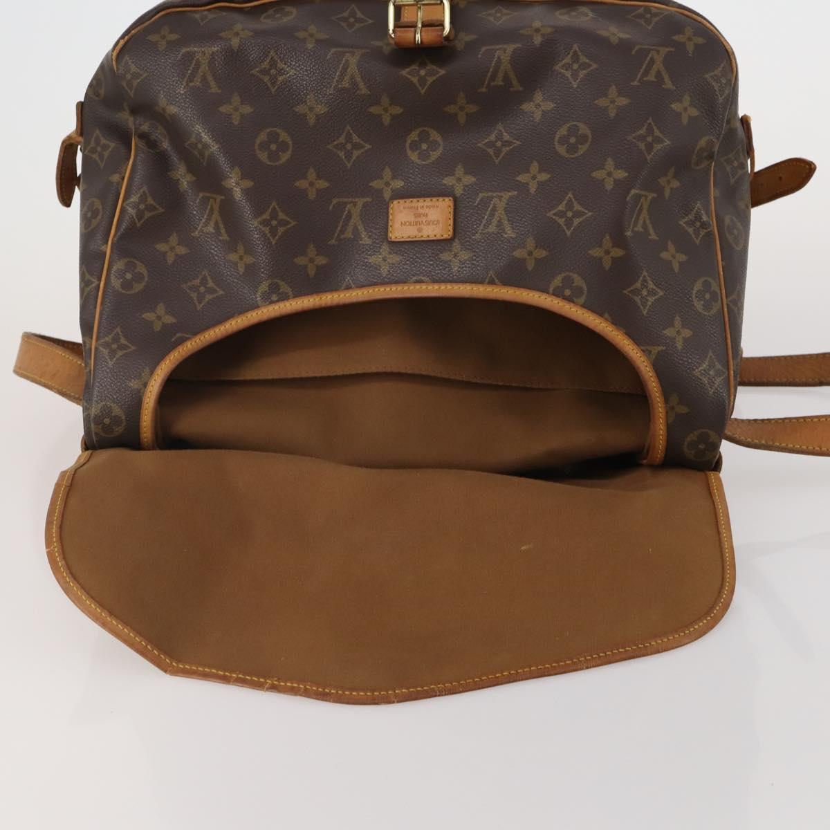 LOUIS VUITTON Monogram Saumur 35 Shoulder Bag M42254 LV Auth BA14853