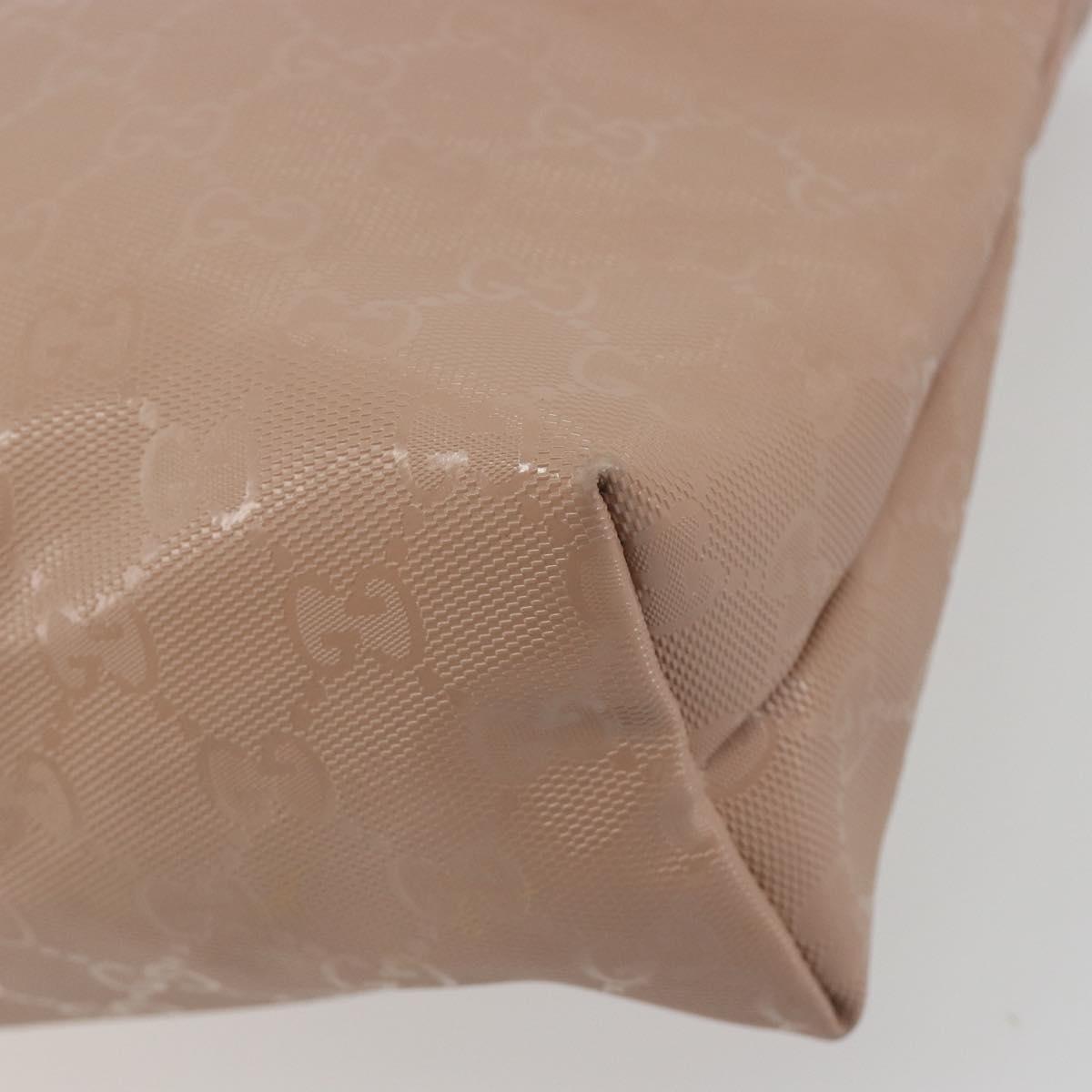 GUCCI GG Implementation Tote Bag PVC Leather Pink Gold Tone 211138 Auth BA14858