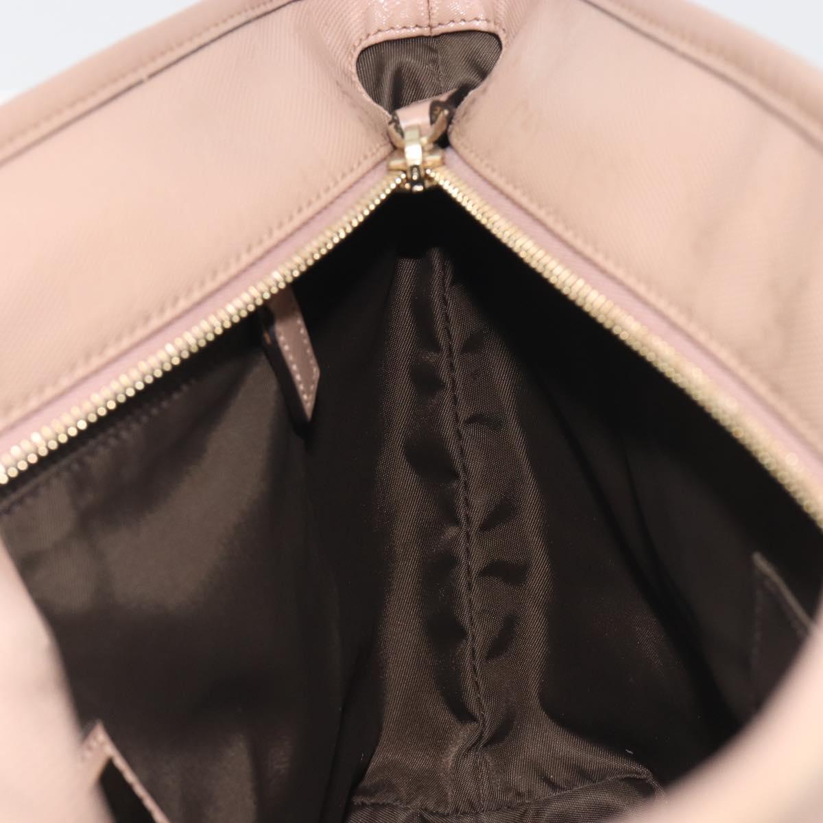 GUCCI GG Implementation Tote Bag PVC Leather Pink Gold Tone 211138 Auth BA14858