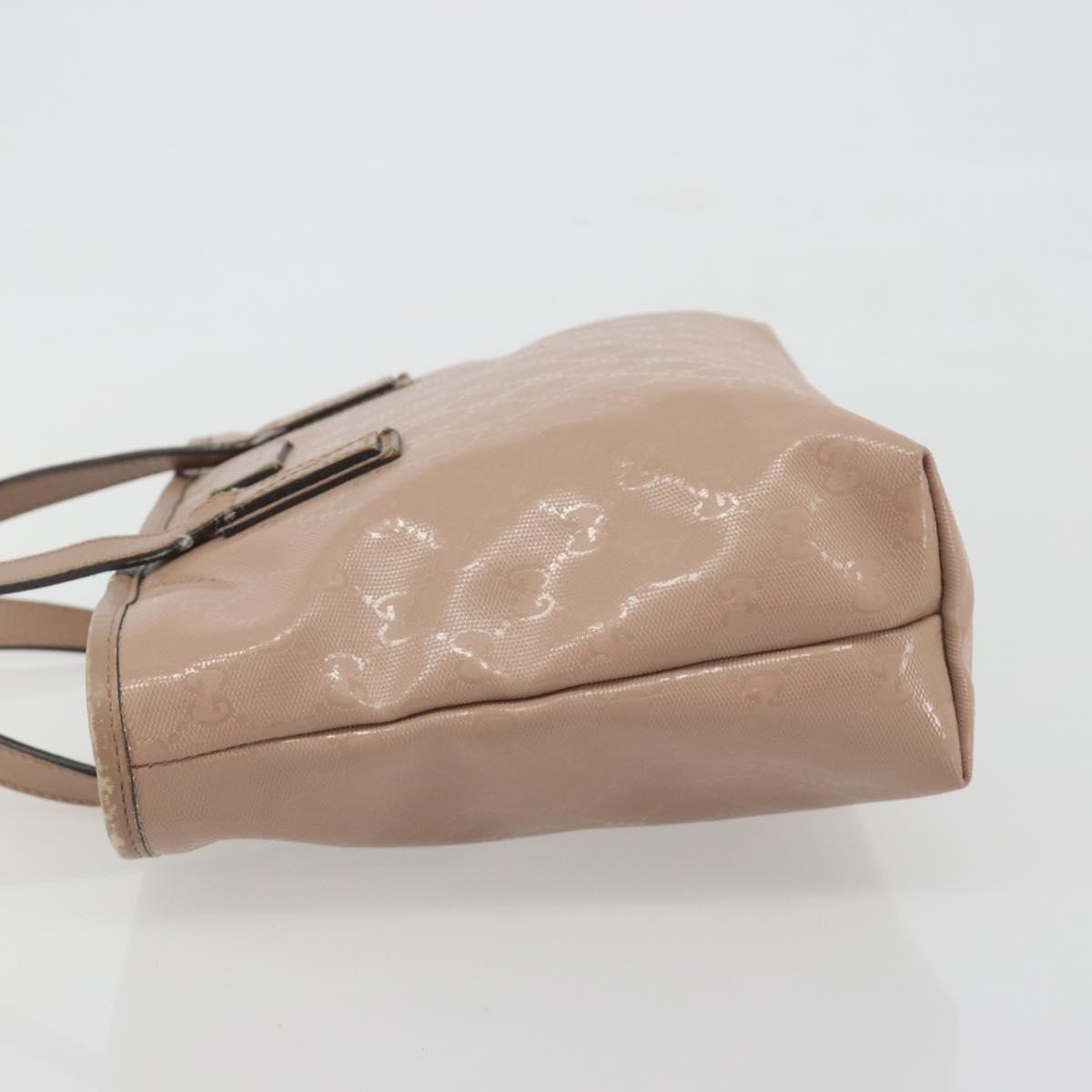 GUCCI GG Implementation Tote Bag PVC Leather Pink Gold Tone 211138 Auth BA14858