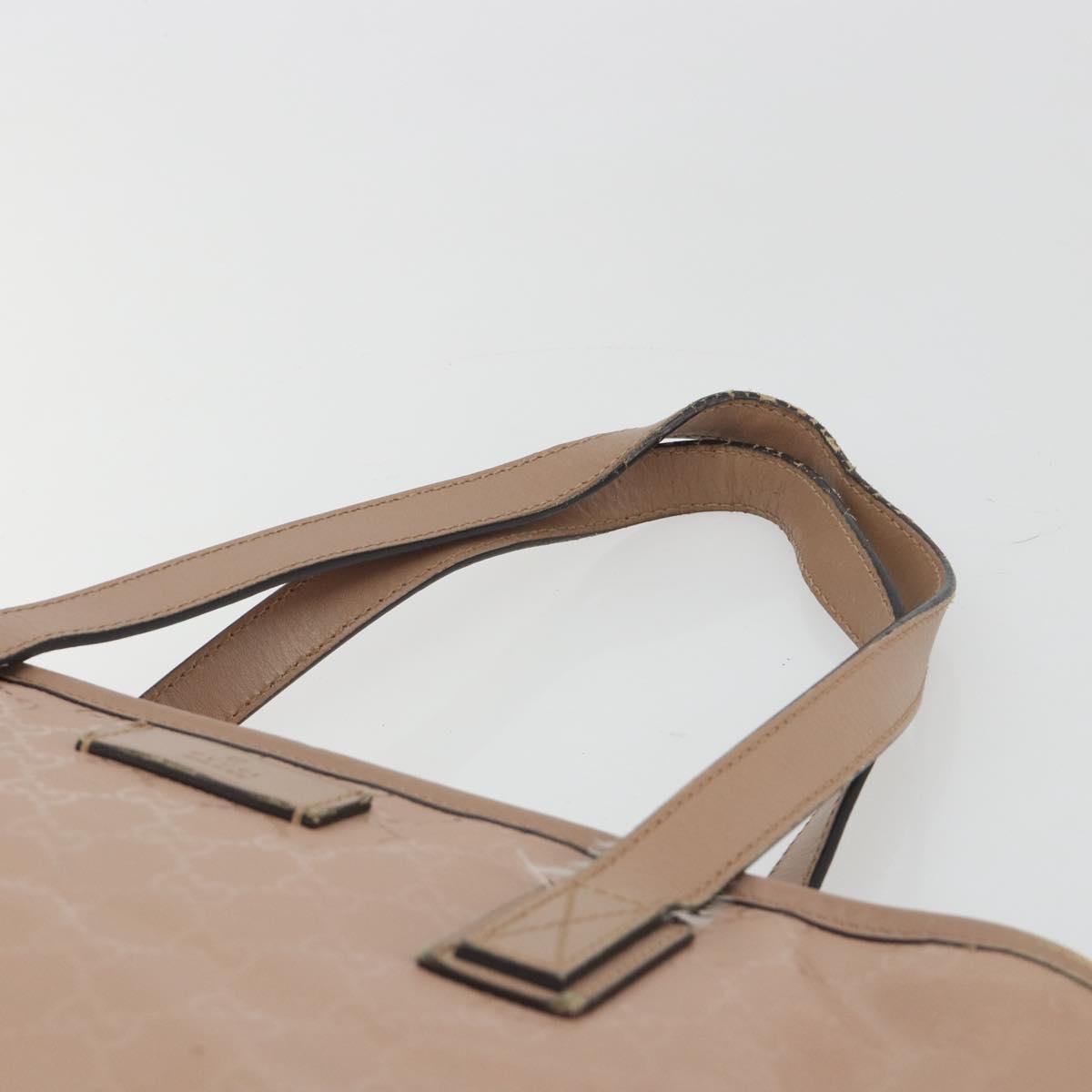 GUCCI GG Implementation Tote Bag PVC Leather Pink Gold Tone 211138 Auth BA14858