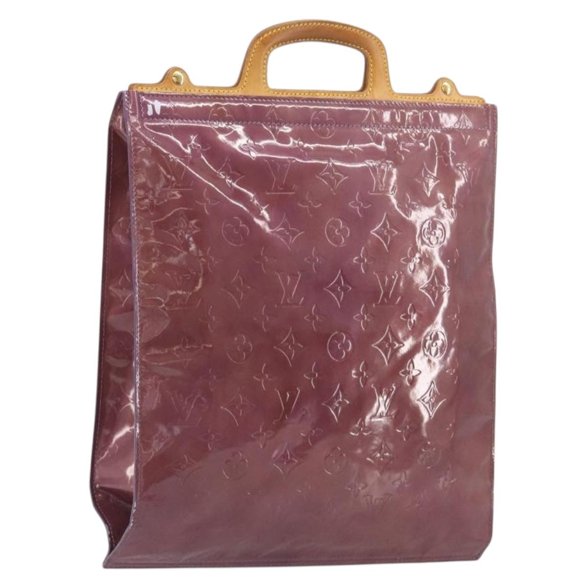 LOUIS VUITTON Monogram Vernis Stanton Hand Bag Viole M91079 LV Auth BA14859