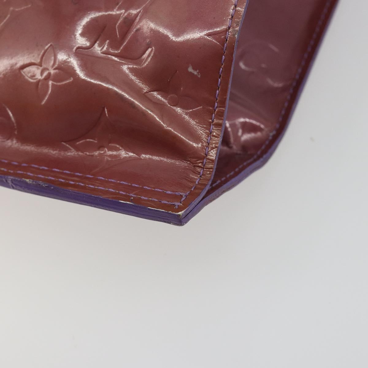 LOUIS VUITTON Monogram Vernis Stanton Hand Bag Viole M91079 LV Auth BA14859