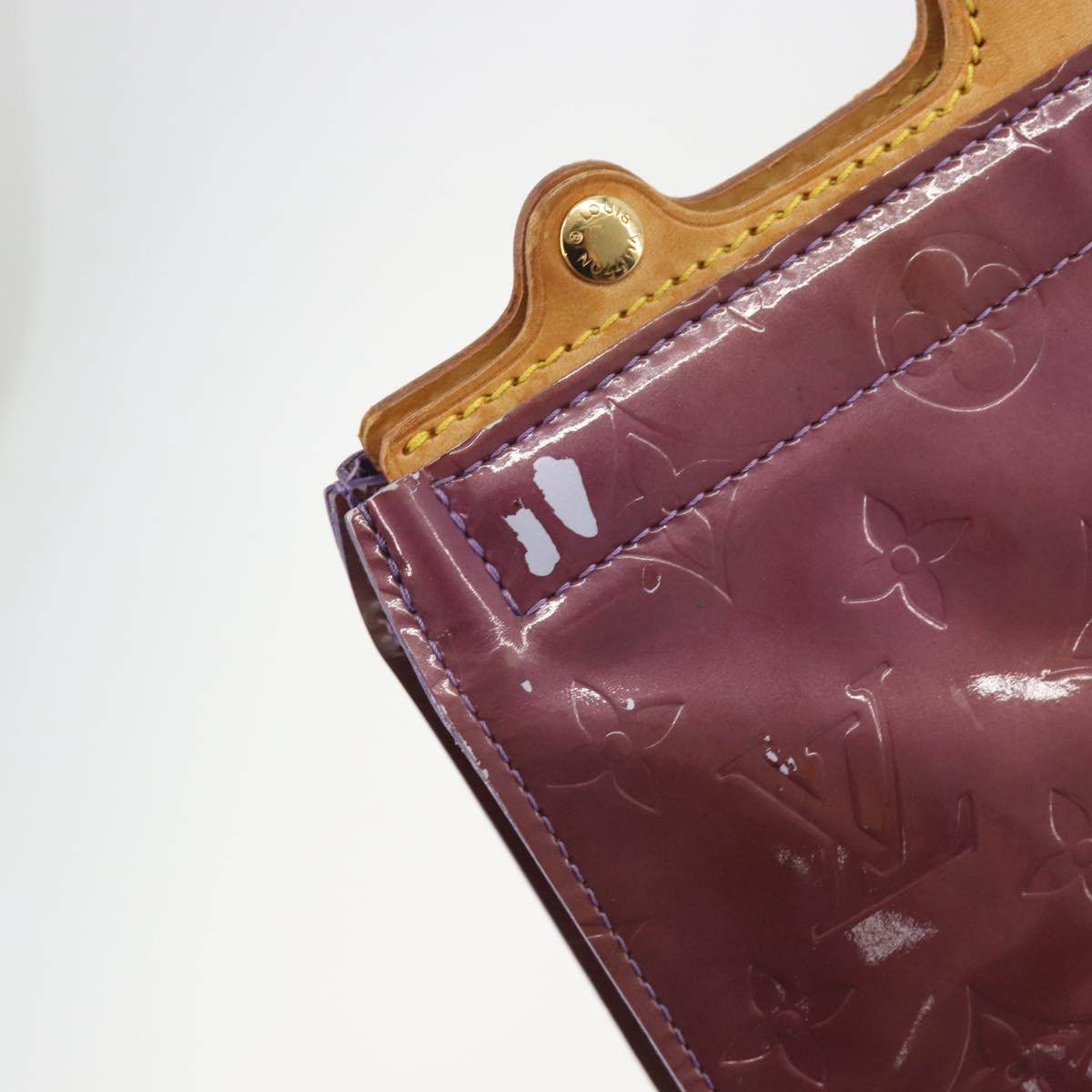 LOUIS VUITTON Monogram Vernis Stanton Hand Bag Viole M91079 LV Auth BA14859