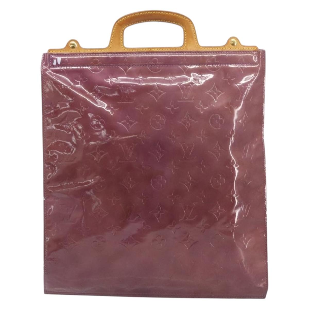 LOUIS VUITTON Monogram Vernis Stanton Hand Bag Viole M91079 LV Auth BA14859