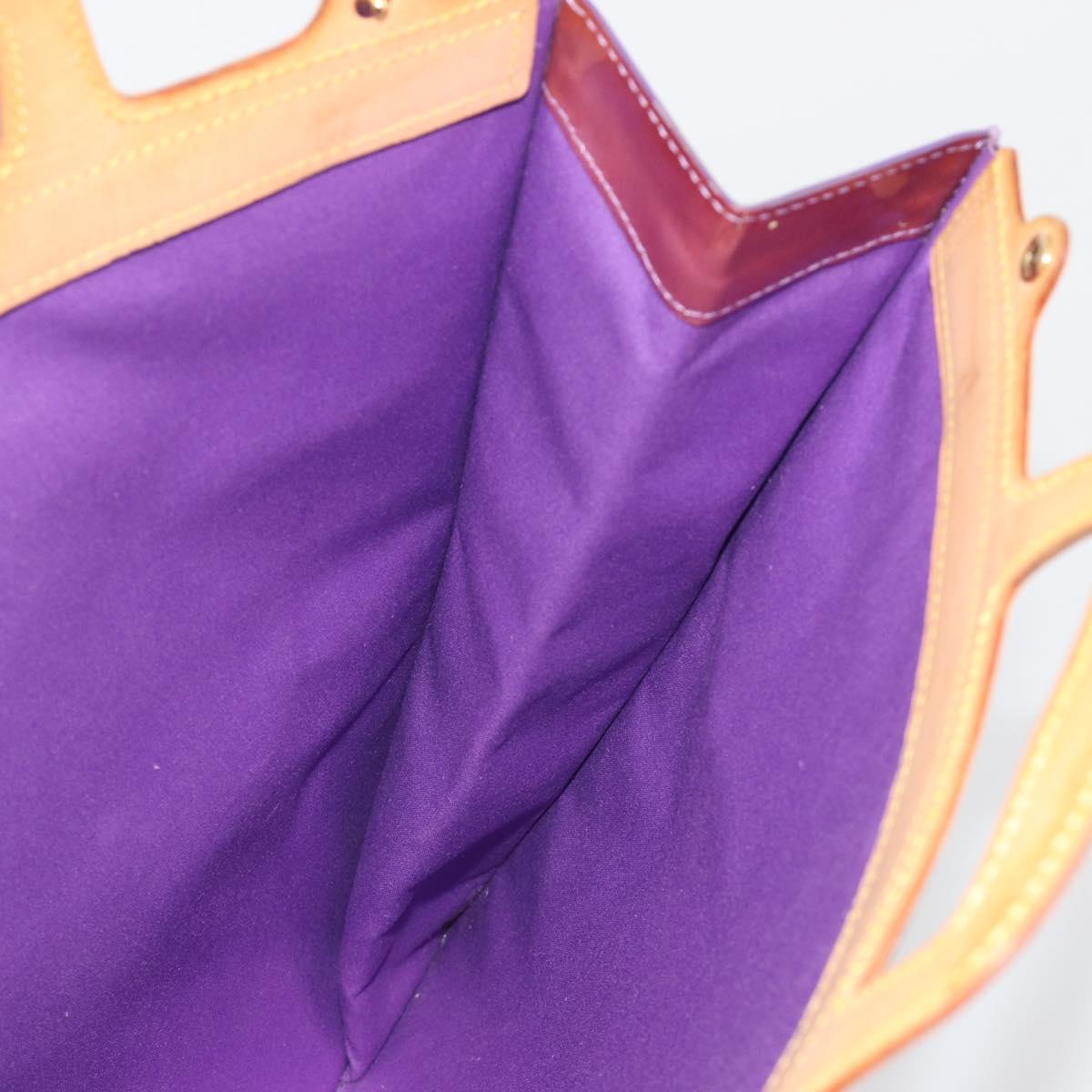 LOUIS VUITTON Monogram Vernis Stanton Hand Bag Viole M91079 LV Auth BA14859