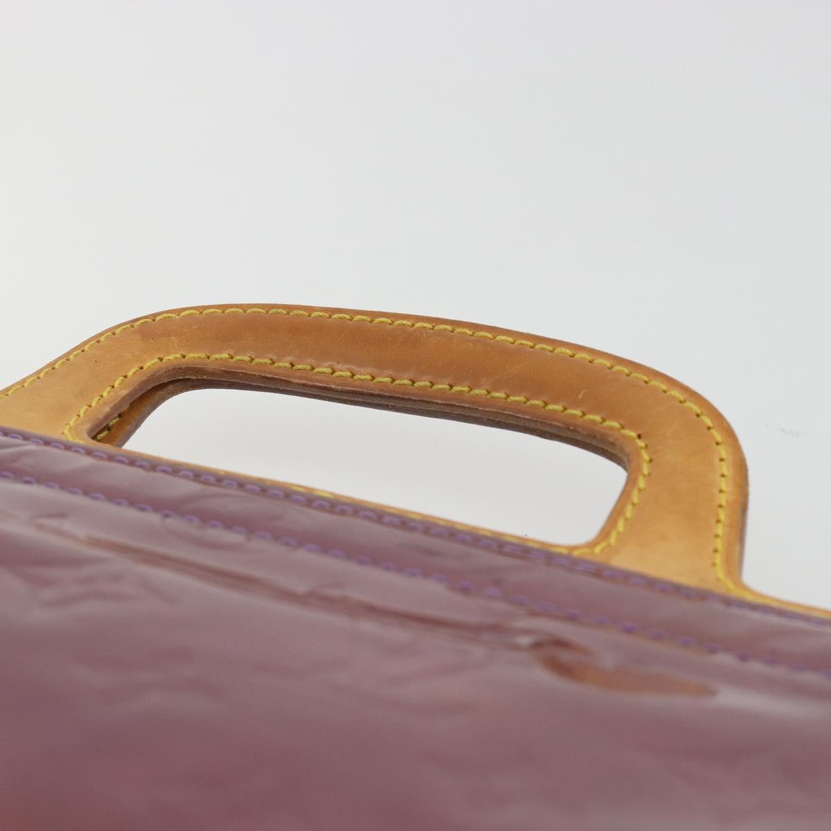 LOUIS VUITTON Monogram Vernis Stanton Hand Bag Viole M91079 LV Auth BA14859