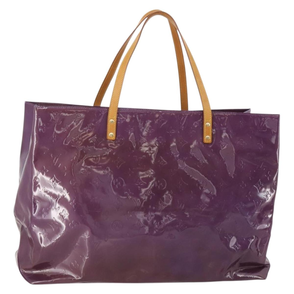 LOUIS VUITTON Monogram Vernis Reade GM Tote Bag Purple M91085 LV Auth BA14860