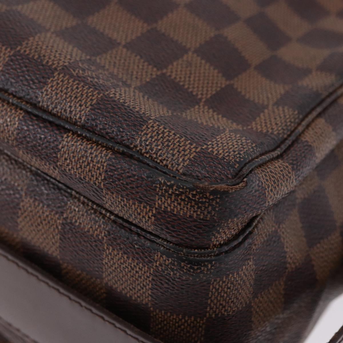 LOUIS VUITTON Damier Ebene Naviglio Shoulder Bag N45255 LV Auth BA14865