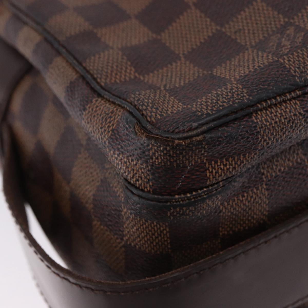 LOUIS VUITTON Damier Ebene Naviglio Shoulder Bag N45255 LV Auth BA14865