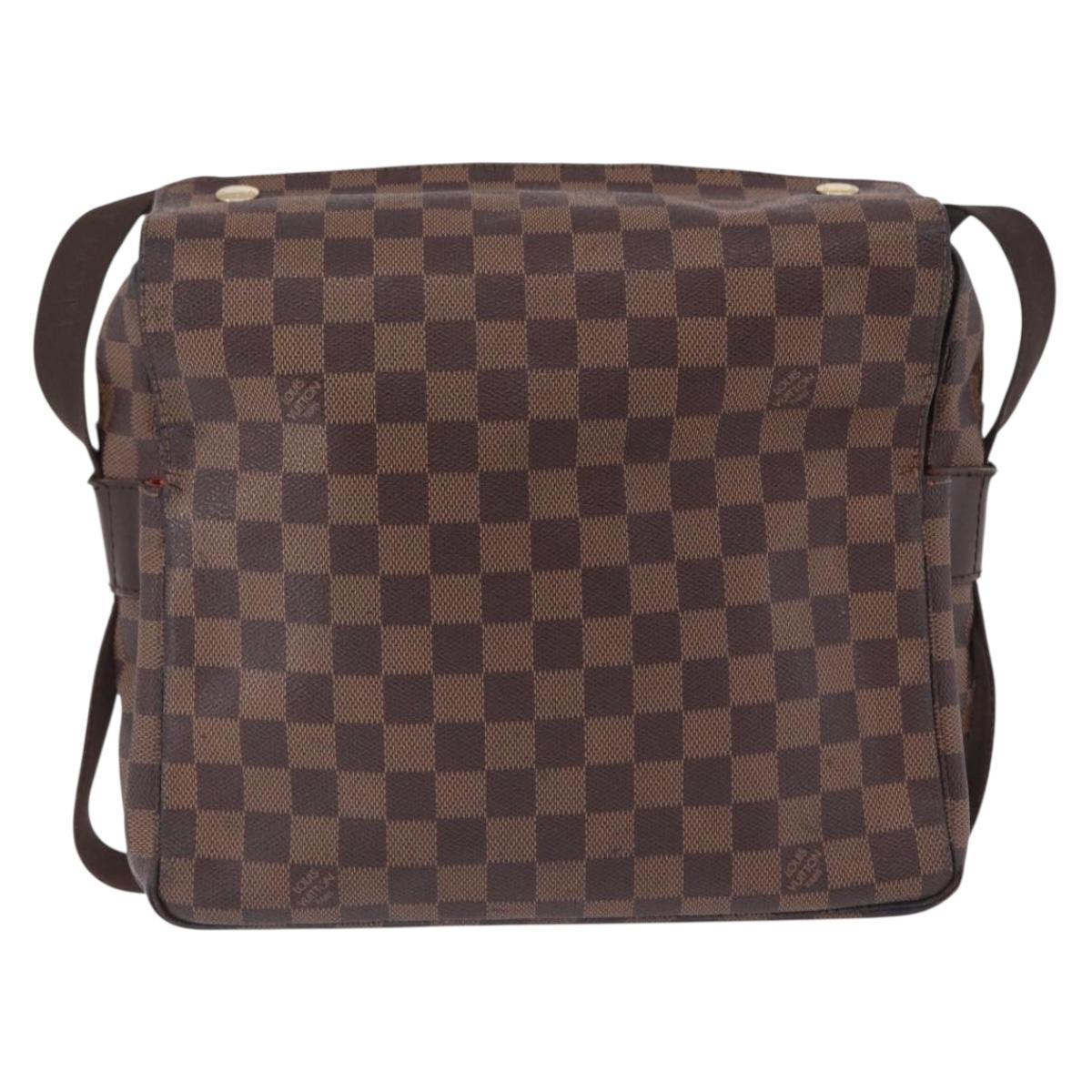 LOUIS VUITTON Damier Ebene Naviglio Shoulder Bag N45255 LV Auth BA14865