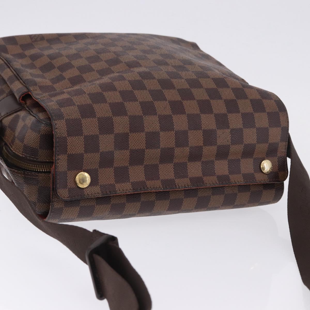 LOUIS VUITTON Damier Ebene Naviglio Shoulder Bag N45255 LV Auth BA14865
