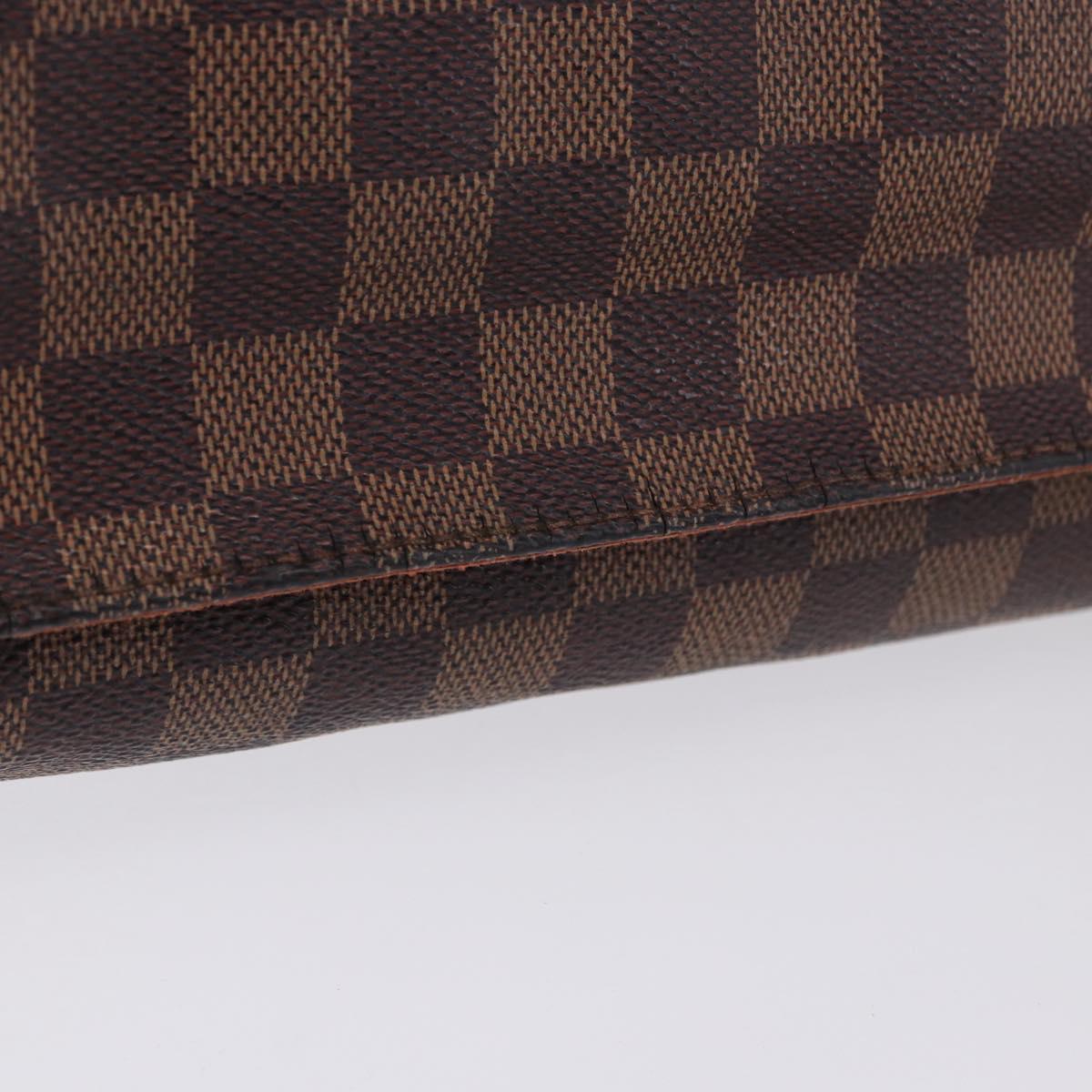 LOUIS VUITTON Damier Ebene Naviglio Shoulder Bag N45255 LV Auth BA14865