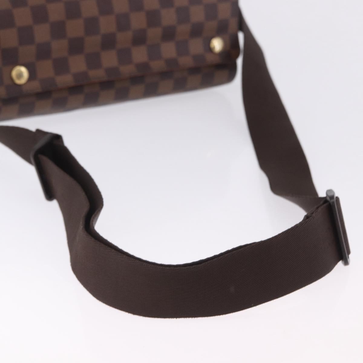 LOUIS VUITTON Damier Ebene Naviglio Shoulder Bag N45255 LV Auth BA14865