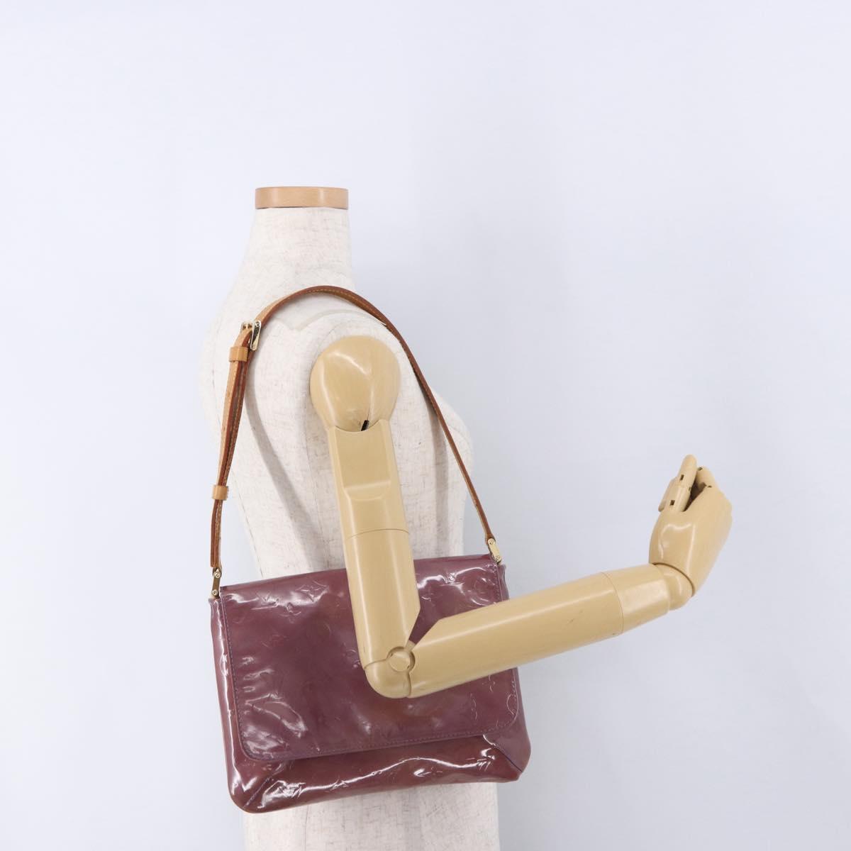 LOUIS VUITTON Monogram Vernis Thompson Street Bag Purple M91095 LV Auth BA14866