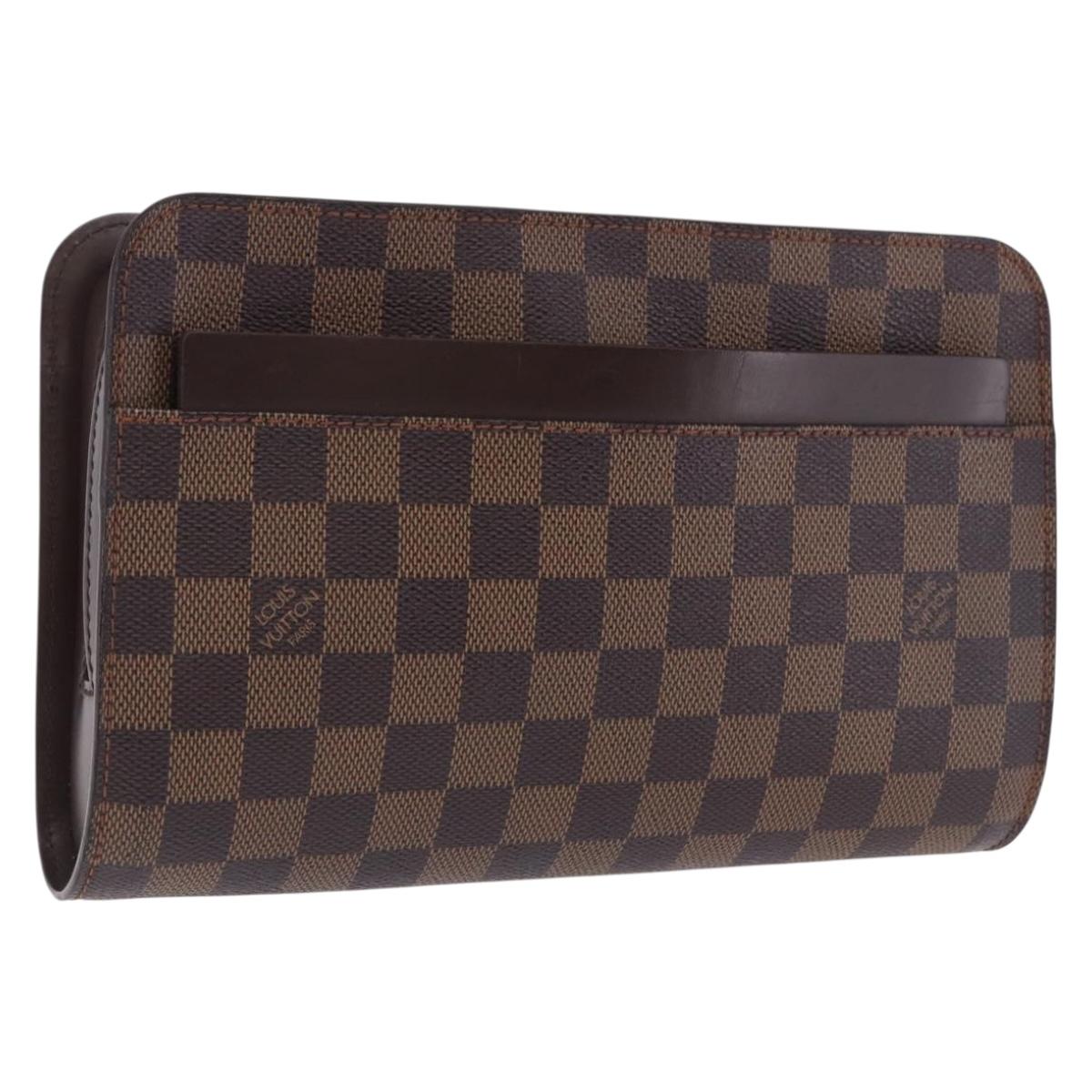 LOUIS VUITTON Damier Ebene Saint Louis Clutch Bag N51993 LV Auth BA14869