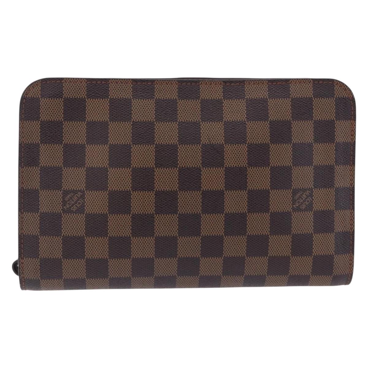 LOUIS VUITTON Damier Ebene Saint Louis Clutch Bag N51993 LV Auth BA14869
