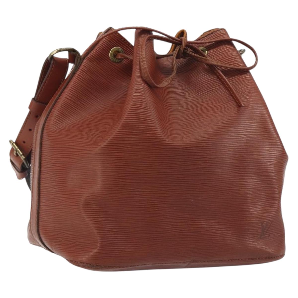 LOUIS VUITTON Epi Petit Noe Shoulder Bag Brown M44103 LV Auth BA14876