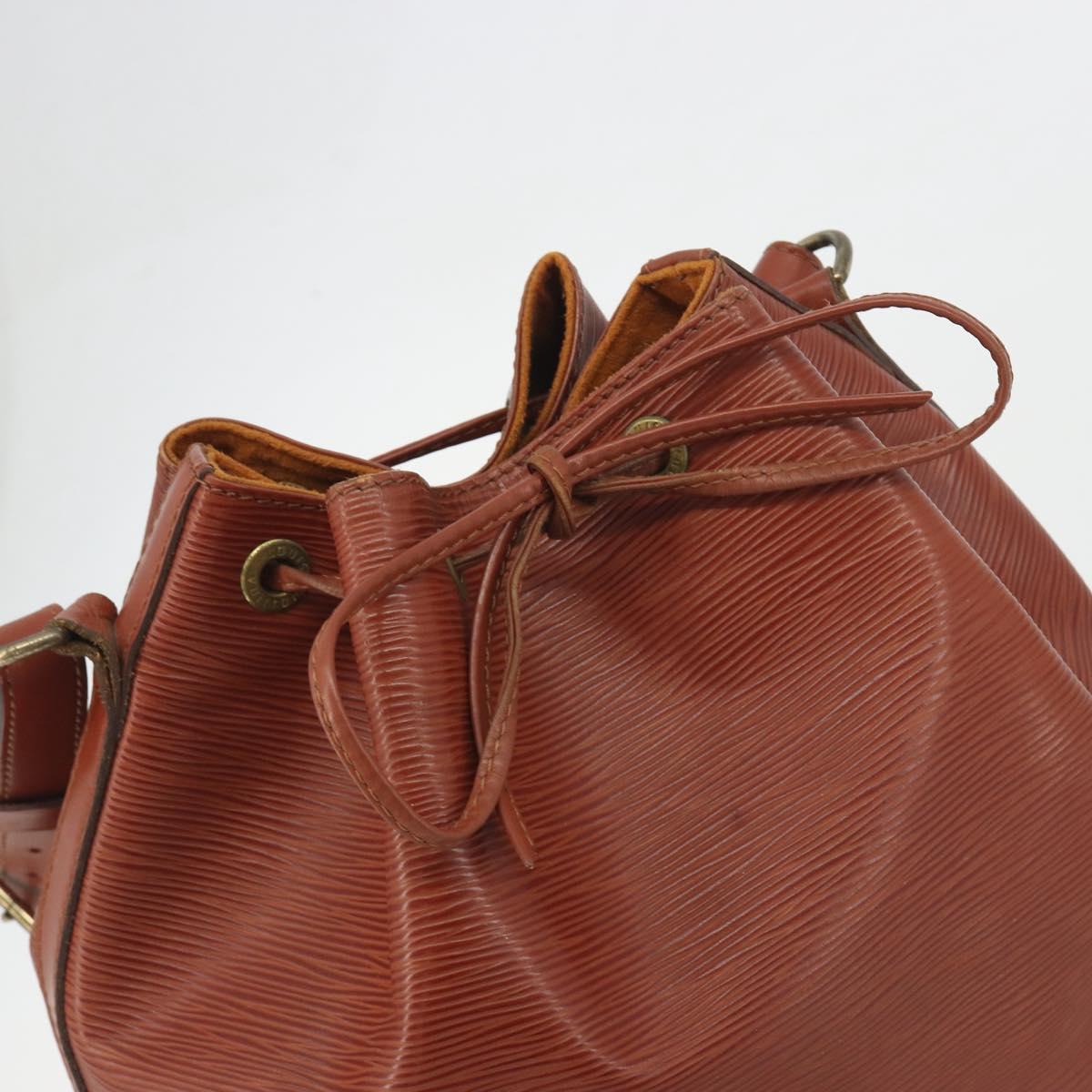LOUIS VUITTON Epi Petit Noe Shoulder Bag Brown M44103 LV Auth BA14876